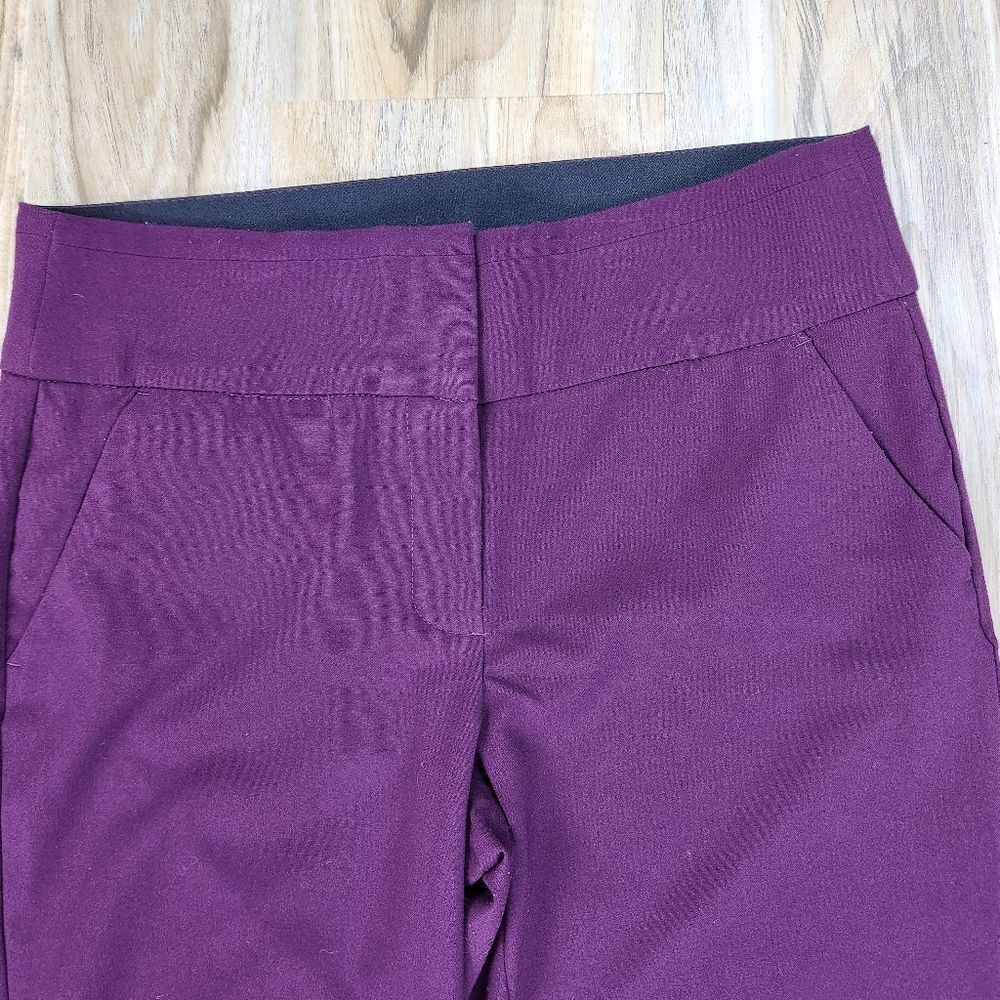 🩵Hollywould Burgundy Lightweight Rayon Blend Skinny Ankle Pants Size 7/29 - Picture 5 of 13